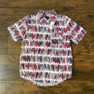 The Children’s Place, Boys, Button Down, Red/White/Blue, USA, Size 7/8, M, NWT